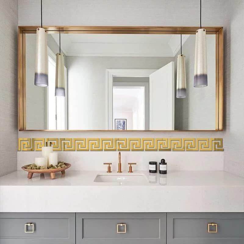 30PCS Gold Acrylic Mirror Wall Stickers, 3D Décor