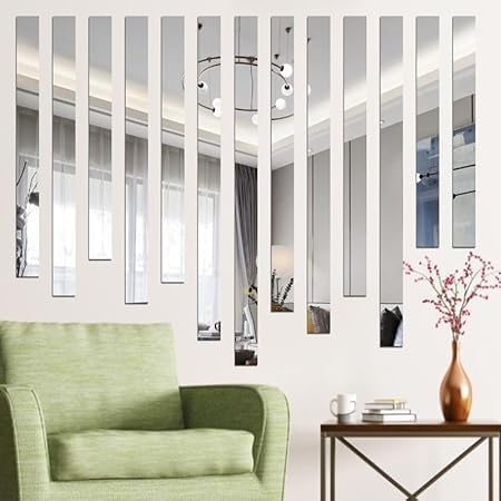 Silver & Gold Mirror Stickers – Modern Wall Decor