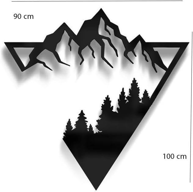 Modern Black Acrylic Mountain Wall Art