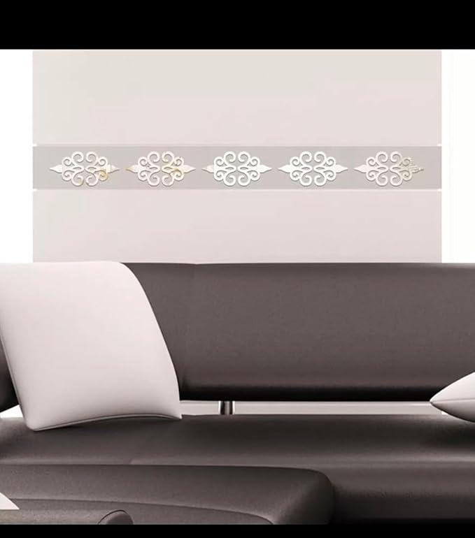 10PCS Silver 3D Acrylic Mirror Wall Stickers – Geometric Décor, 7x7 cm