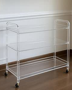 Clear Acrylic 3-Tier Serving Trolley .