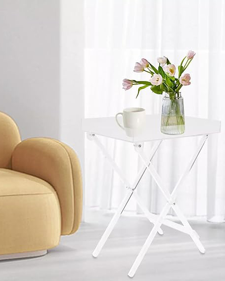 Clear Acrylic Folding Tray Table .