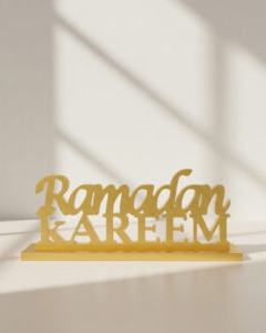 Gold Ramadan Kareem Wooden Table Decor