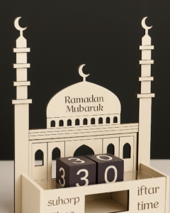 Acrylic Ramadan Countdown Decor with Mosque Design