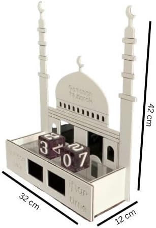 Acrylic Ramadan Countdown Decor with Mosque Design