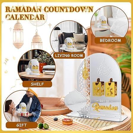 Ramadan Countdown Calendar – 30-Day Silver & Gold Decor